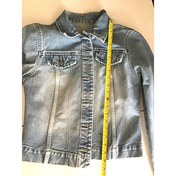 WOMENS LIGHT WASH DENIUM BUTTON DOWN JEAN JACKET SIZE MEDIUM - Picture 5 of 5